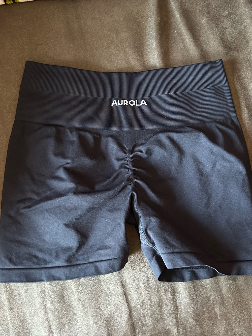 Aurola Women's Black High-Rise Bike Shorts